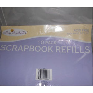 Miss Elizabeth's 10 PK 12 x 12 Scrapbook Refills - Acid Free