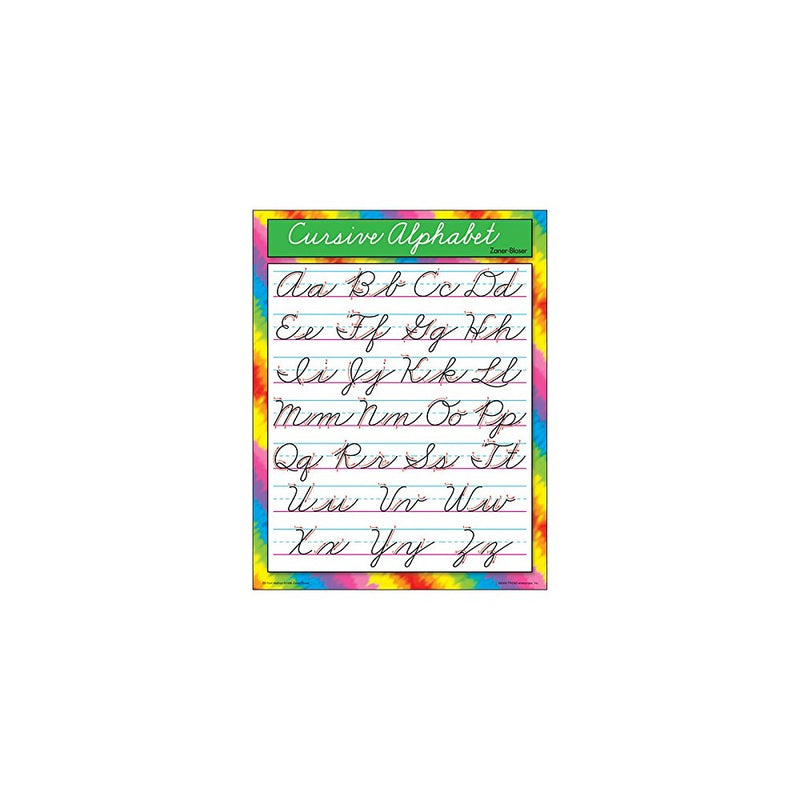 TREND enterprises, Inc. Cursive Alphabet Zaner-Bloser Learning Chart, 17" x 22"