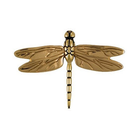 Dragonfly in Flight Door Knocker - Brass/Bronze (Premium Size)