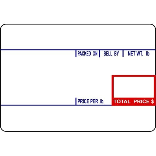 CAS LST-8010 Printing Scale Label, 58 x 40 mm, UPC 12 Rolls Per Case