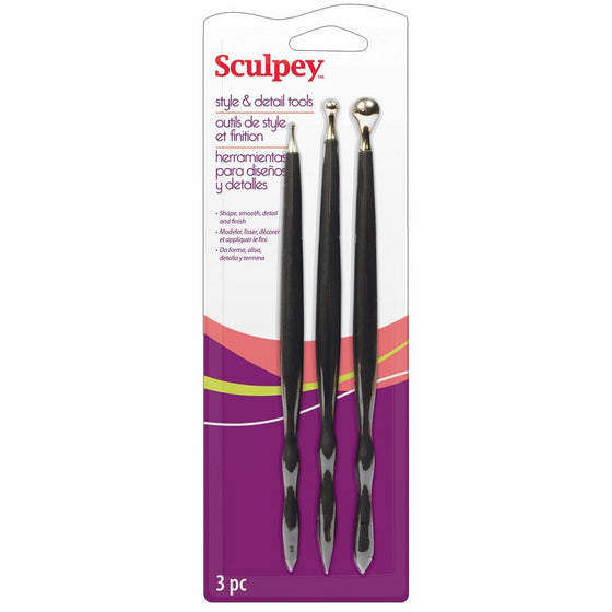 Polyform Sculpey Style and Detail Tools, 3/Pack