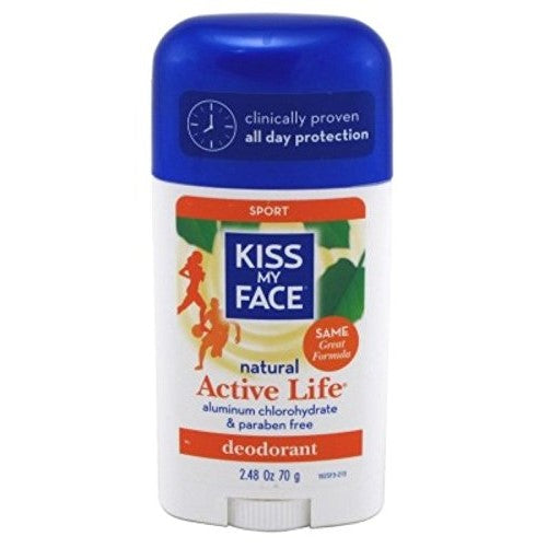Kiss My Face Deodorant Stick Active Life Sport 2.48oz (6 Pack)