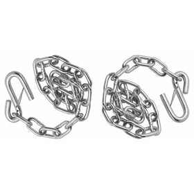 Fulton CHA0010140 24" Trailer Hitch Safety Chain with S-Hook with Latch (5000 lbs. Capacity). 2 Piece