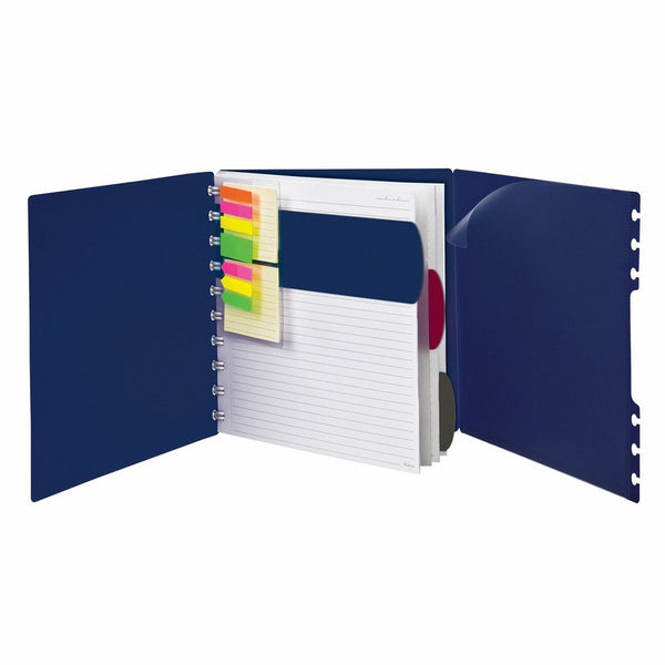 Ampad Versa Crossover Notebook, Letter Size, Wide-Ruled, Navy, 60 Sheets (25-634)