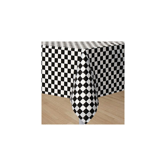 Plastic Table Cover/B&W Check