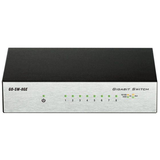 D-Link 8-Port Unmanaged Gigabit Metal Desktop Switch (GO-SW-8GE)