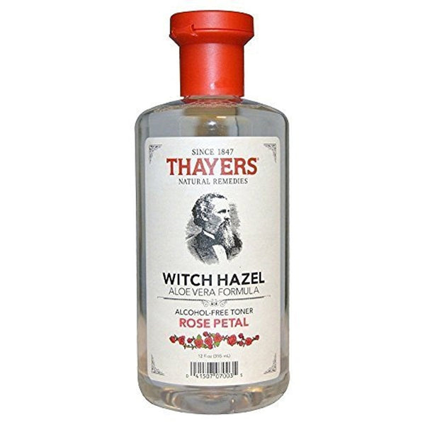 Thayers Alcohol-Free Rose Petal Witch Hazel with Aloe Vera 12 Oz (Pack of 3)