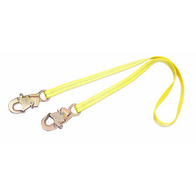 3M DBI-SALA 1231106 Web Positioning Lanyard, 6', 3/4" Snap Hooks, Yellow