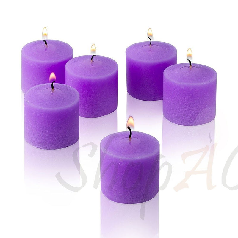 Lavender Scented Candles - Set of 12 Scented Votive Candles - 10 Hour Burn Time - Made in the USA