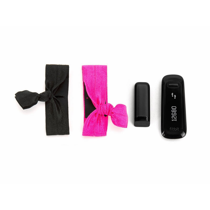 Griffin Black/ Hot Pink Ribbon Wristband 2-Pack for Fitbit and for Sony Fitness Trackers - 2-Pack Wristbands