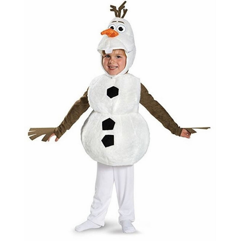 Disguise Baby's Disney Frozen Olaf Deluxe Toddler Costume,White,Toddler L (4-6)