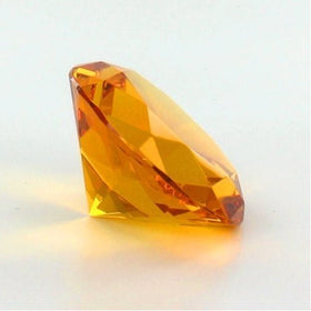 1 X Citrine Orange Glass Shaped Diamond Ring Paperweight by JK