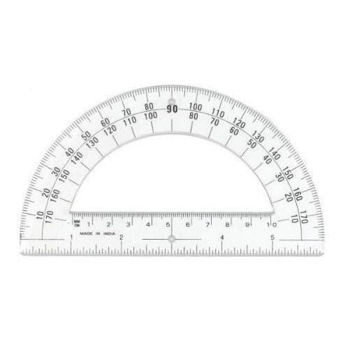 6" Clear Plastic Protractor