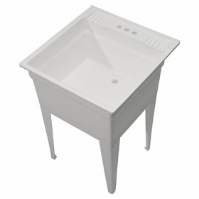 CASHEL 1960-20-01 Heavy Duty Sink - Essential Sink Kit, White