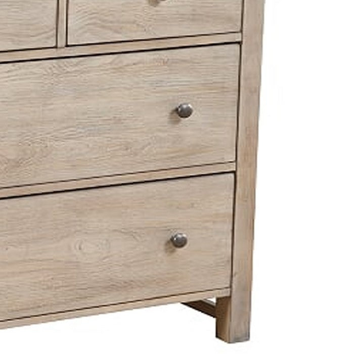 Four Drawer Transitional Style Chest with Wood Grain Details, White