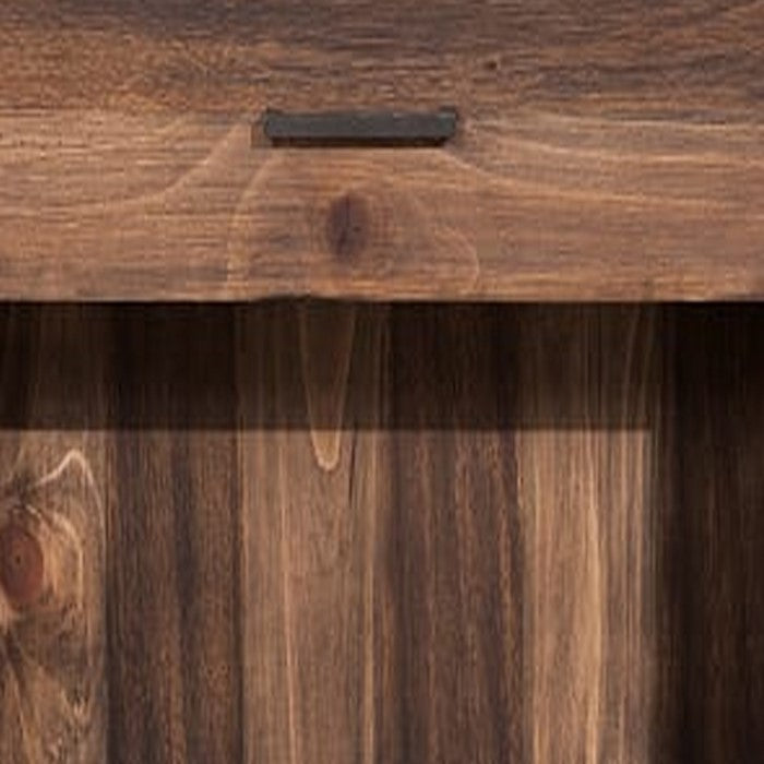 Two Tone Nightstand with 1 Drawer and 1 Open Compartment, Brown