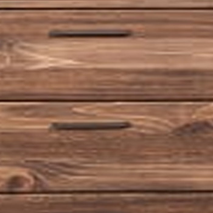 Two Tone Transitional Style Wooden Dresser with 6 Drawers, Brown