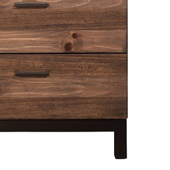Transitional Style Wooden Chest with 3 Drawers, Small, Brown