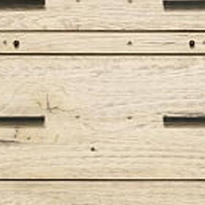 4 Drawer Wooden Chest with Metal Bar Handles and 1 Pull Out Tray, White