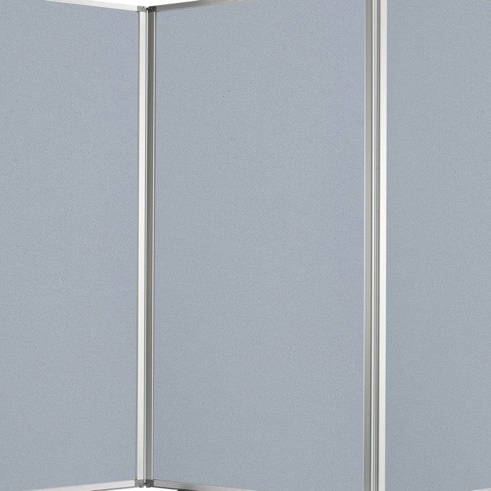 Accordion Style Fabric Upholstered 3 Panel Room Divider, Gray