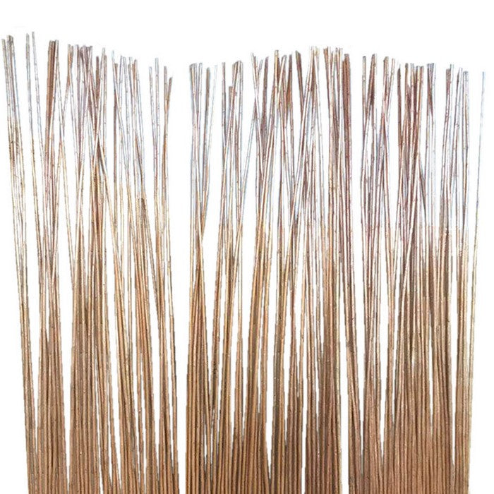 Traditional Style 3 Panel Wooden Willow Branch Room Divider, Brown