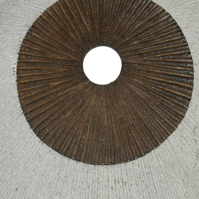Round and Ribbed Double Layer Sandstone Wall Art, Large, Brown and Gray