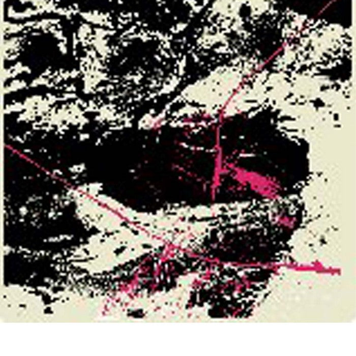 Square Shaped Wooden Wall Art with Abstract Printing, Black and White