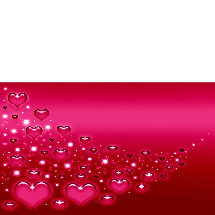 Contemporary Valentine Themed Rectangle Shape Wall Art, Red