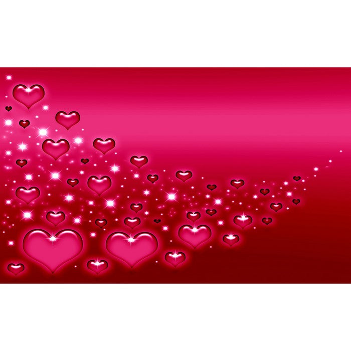 Contemporary Valentine Themed Rectangle Shape Wall Art, Red