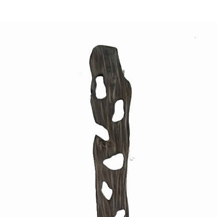 Contemporary Standalone Wooden Art Sculpture with Irregular Design, Brown