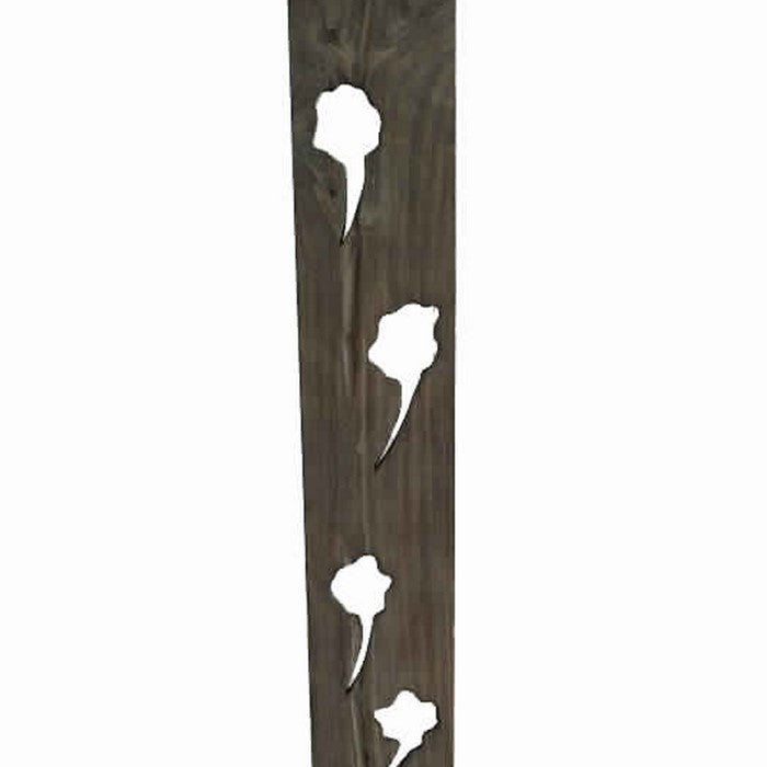 Contemporary Standalone Wooden Art Sculpture with Flat Log Design, Brown