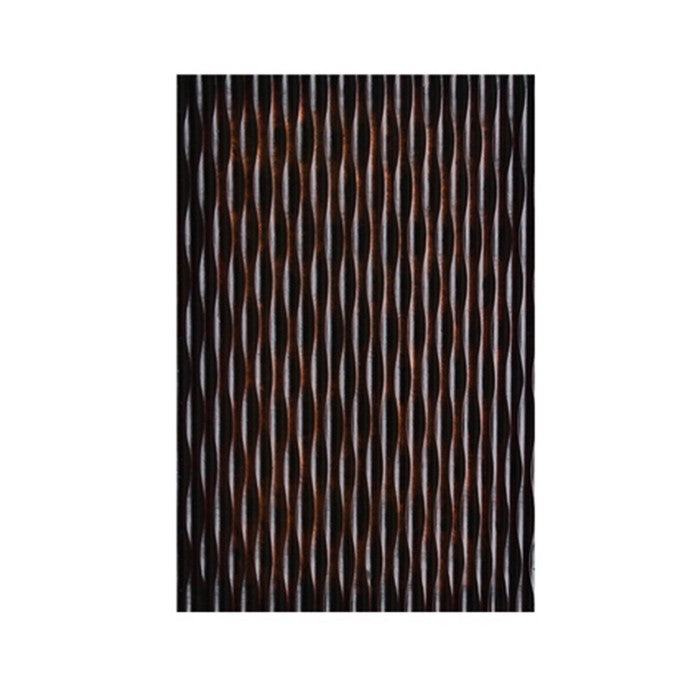 Modern Style Wooden Wall Decor with Wave Pattern, Multicolor, Set of 4