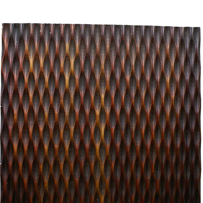 Modern Style Wooden Wall Decor with Patterned Carving, Small, Brown