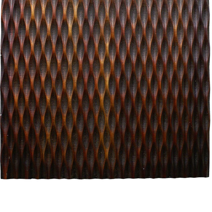 Modern Style Wooden Wall Decor with Patterned Carving, Small, Brown