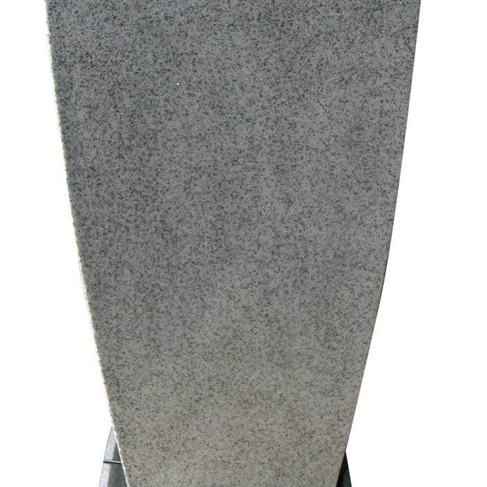 Tall Ball Top Fountain with Tall Square Vase Base Planter, Gray