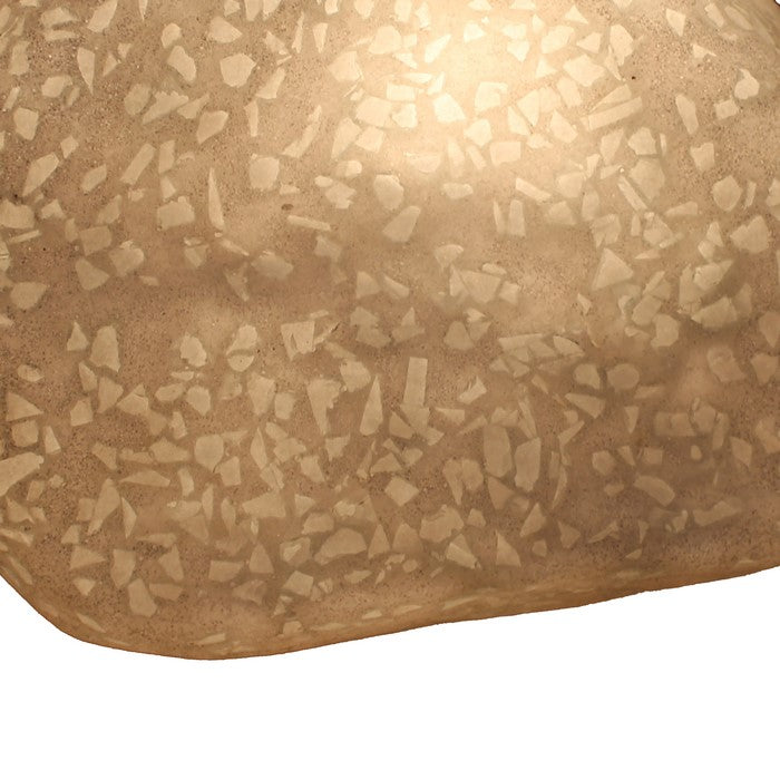 Contemporary Sandstone Polished Ball with Glass Shrapnel, Bronze
