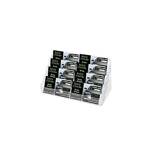 deflecto 70801 Eight-Pocket Business Card Holder, Capacity 400 Cards, Clear