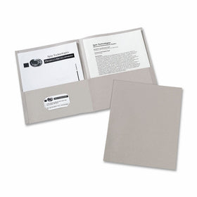 Avery Two-Pocket Folders, Gray, Box of 25 (47990)