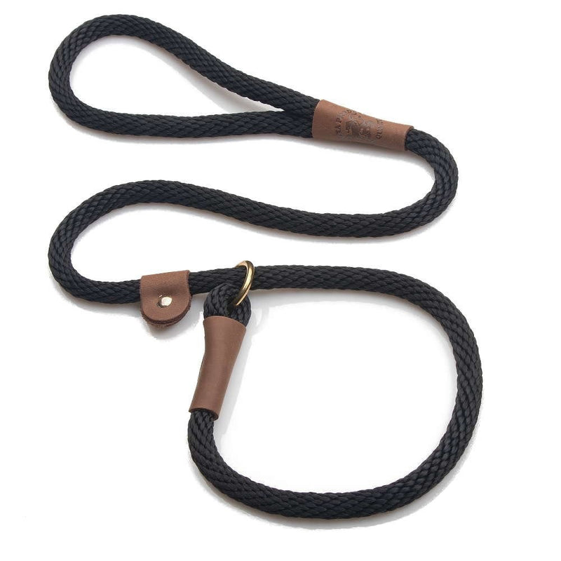 Mendota Pet Slip Lead, 1/2" X 6', Black, Dogs