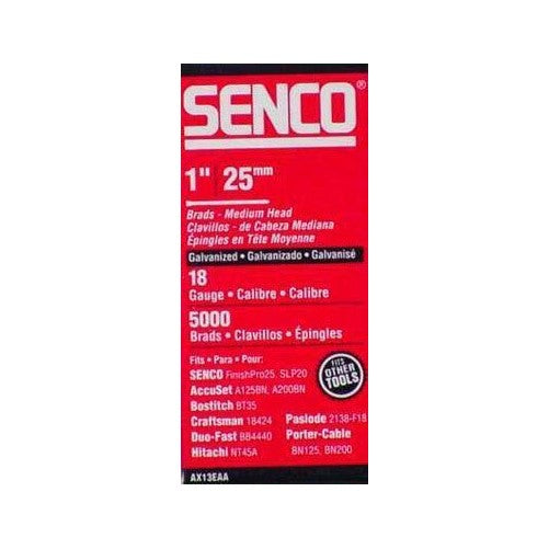SENCO FASTENING SYSTEMS AX13EAA 5000CT 1-Inch 18GA Brad Nail