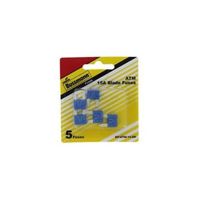 Bussmann ATM-15 ATM Automotive Blade Fuse - 15 Amp, 5 Pack (Tin)