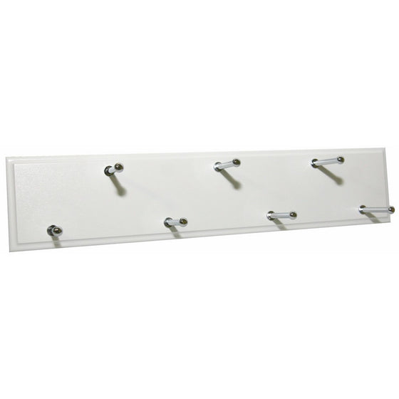 Easy Track RA1202 7 Hook Belt Rack, White