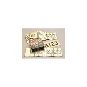 CH Hanson Interlocking Stncls, Numb & Letters, Brass