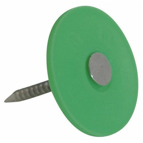 NATIONAL NAIL 135051 Plasti-Top 0135051 Roofing Nail, 12 Ga X 1 in, Electro-Galvanized Hardware