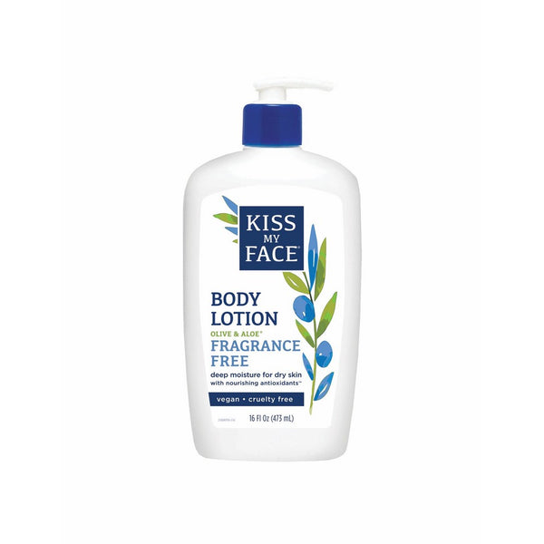 Kiss My Face Sensitive Skin Natural Moisturizer with Olive Oil & Aloe Vera 16 oz