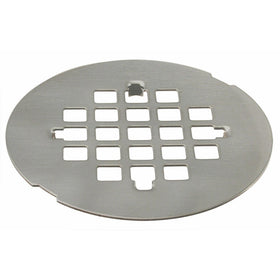Westbrass 4-1/4" OD Casper Brass Snap-In Shower Strainer Grid, Satin Nickel, D319-07