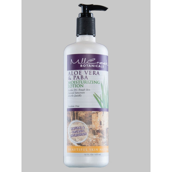 Aloe Vera & Paba Lotion By Mill Creek - 16 Oz, Pack of 2