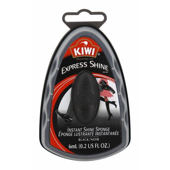 Kiwi Express Shine Black Sponge, 0.2 US fl. oz. (Pack of 3)