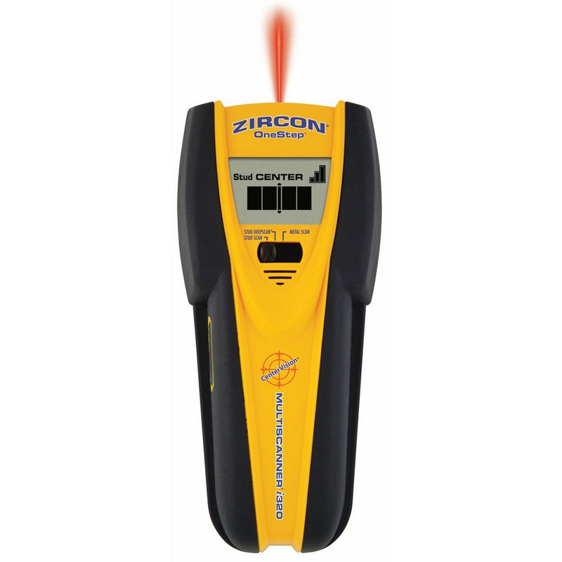 Zircon MultiScanner i320 OneStep Center-Finding Stud Finder with Metal Scanning and DVD How-To Guide