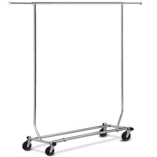 Collapsible/Folding Rolling Clothing/ Garment Rack Salesman's Rack